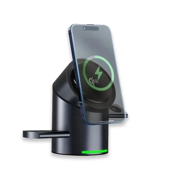 Qi2 protocol 3-in-1 Wireless Charger, Compatible with Apple MagSafe for Fast Charging iPhone, AirPods, and Apple Watch