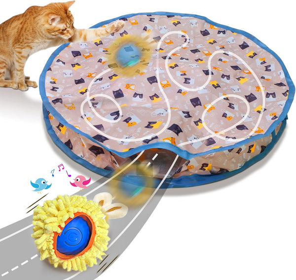 Interactive Cat Toys Ball Fast Rolling in Pouch