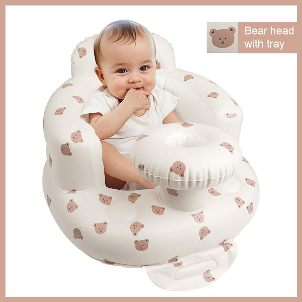 Inflatable Baby Chair with Tray (Bear Head with Tray)