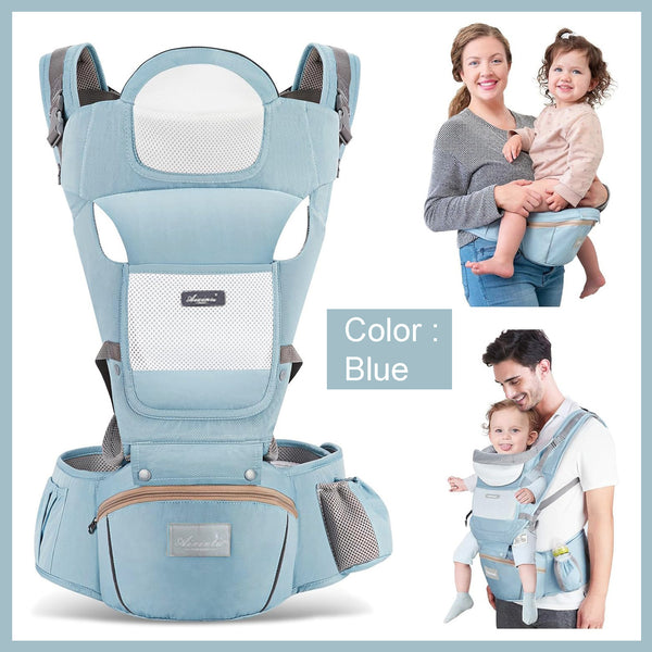 Baby Carrier with Hip Seat (Blue)