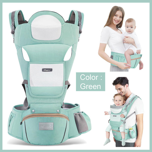 Baby Carrier with Hip Seat (Green)